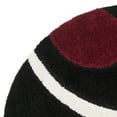 thumbnail image 5 of SAFAVIEH Florida Mirabelle Geometric Shag Area Rug, Black/Ivory, 4' x 4' Round, 5 of 7