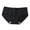 Black, variant on huanledash Women Underpants Comfortable Mid Waist Pure Color Moisture-wicking Large Size Panties for Home