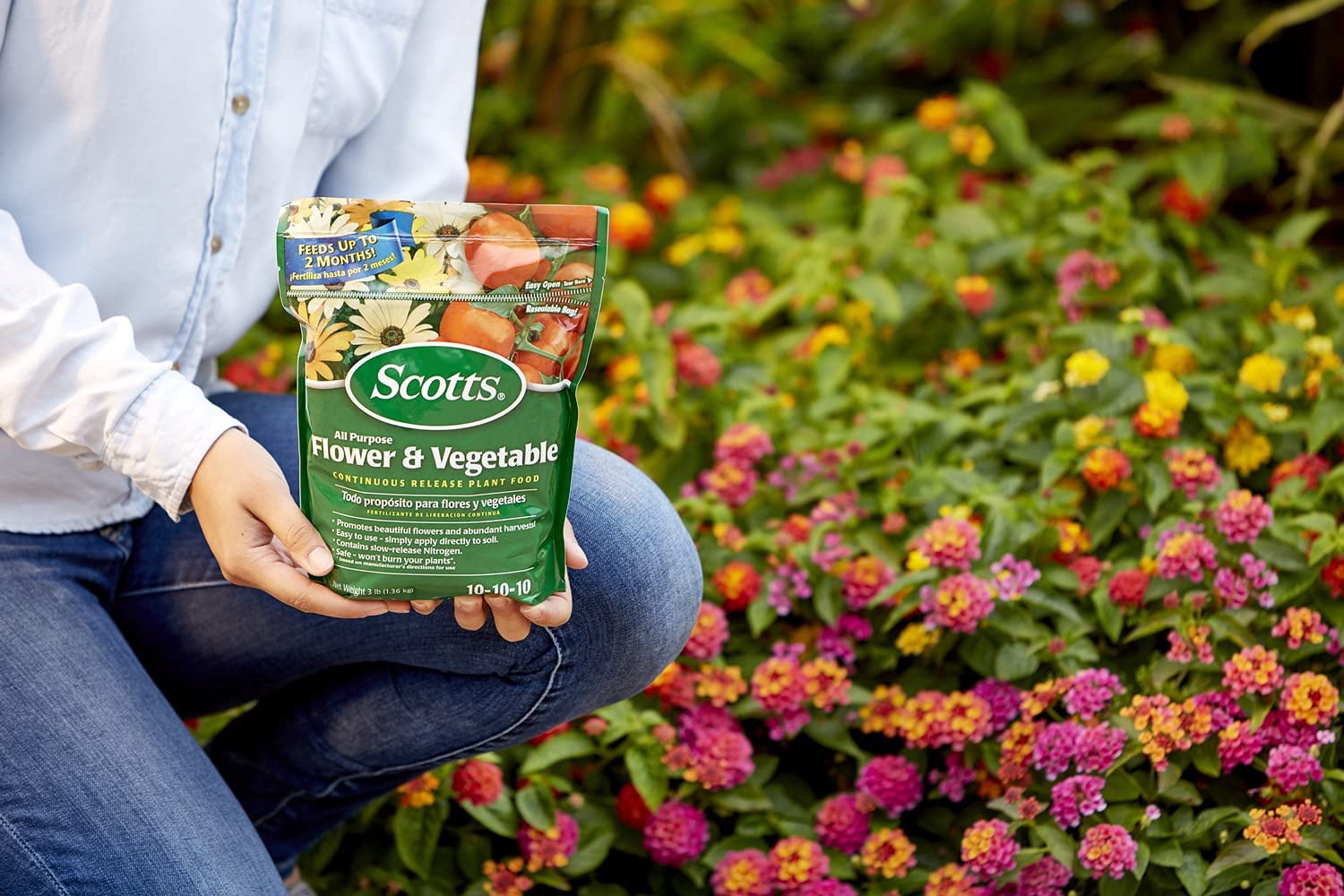 6-pack Scotts All Purpose Flower and Vegetable Plant Food Granules - Continuous Release - 6 Pack, 3 lbs — Outdoor & Indoor Plant Use, Easy Application