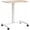 Beige, variant on Mobile Laptop Desk Pneumatic Sit to Stand Table Height Adjustable Rolling Cart with Lockable Wheels for Home Office Computer Workstation 28" x 19" White Round Edge Design Elegant