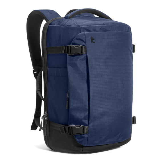 tomtoc Travel Backpack 28L,TSA Personal Item Bag Flight Approved,Carry on Luggage Backpack for Men Women, Water-resistant Business Airplanes Rucksack for Travel Essentials Fit 16 Inch Laptop, Blue