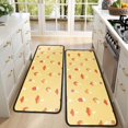 thumbnail image 4 of Kitchen Rugs Sets Of 2,Red Mushroom Small Yellow Pattern Anti Fatigue Kitchen Mat Rugs Non Slip Washable,Decorative Kitchen Floor Mats for Kitchen,Sink,Laundry,17"x47"+17"x47", 4 of 5