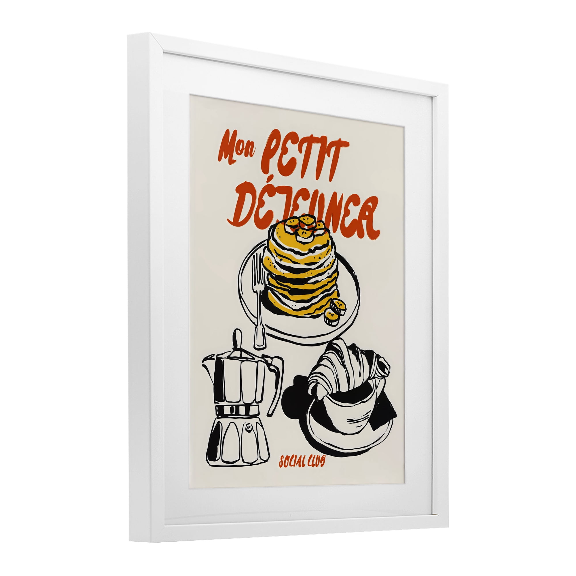 Stupell Industries My Breakfast Pancakes Spread White Framed Print Under Glass, design by The Prints Vibe