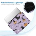 thumbnail image 2 of FORMRS 13"-13.3" Laptop Sleeve Protective Case Soft Carrying Quilted Computer Bag Cover, Light Purple Halloween Black Cat, 2 of 7