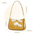 thumbnail image 3 of FORMRS Womens Shoulder Bag with Chain Strap Clutch Purse Cute Tote Handbag, White Flowers, 3 of 7