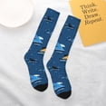 thumbnail image 6 of Bingfone Compression Socks for Women and Men Long Socks for Running Athletic Cycling Nurse-Colorful Ocean Shark, 6 of 8
