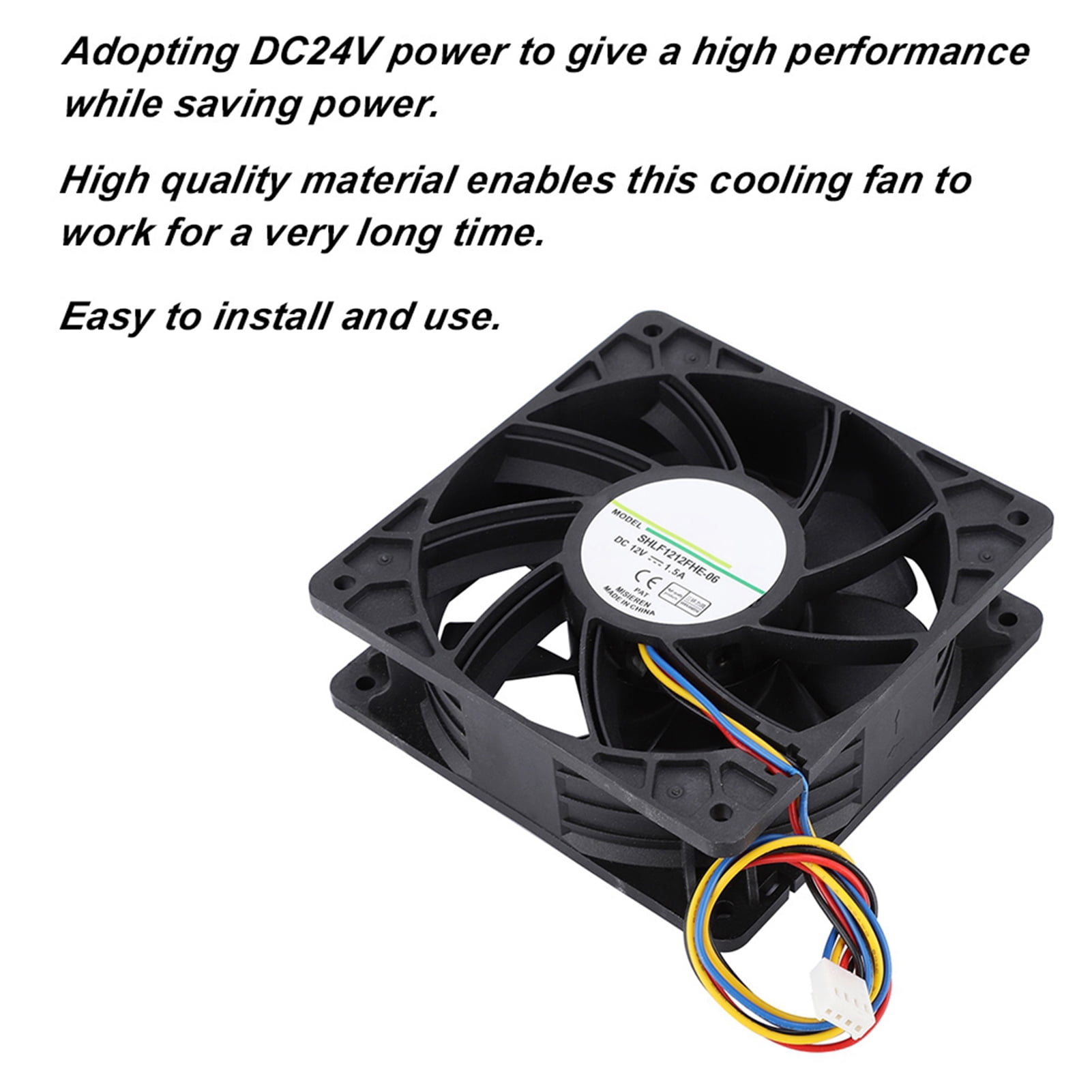 Dc12v Cooling Fan 12v Cooling Fan Cooler SHLF1212FHE06 DC12V 1.5A 12CM 4Pin PWM Speed