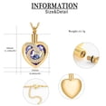 thumbnail image 2 of Moon & Star Heart Shape Urn Necklace Heart Urn Necklace for Ashes Cremation Jewelry for Ashes Memories Jewelry to Keep Someone Near to You, 2 of 8