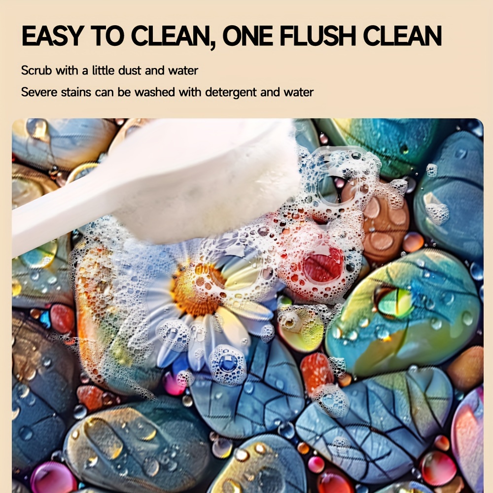 1pc 20in×24in/24in×24in, Colored Stones Pattern, Washer And Dryer Top Protection Mat, Washing Machine Dust Cover Mat, Kitchen Accessories, Non-Slip, For Laundry Bathroom Home Decor, Room Decor
