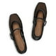 thumbnail image 5 of Zapatos planos Rihero, zapatillas de ballet de malla negra para mujer, talla 6.5, 5 of 6