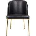 thumbnail image 4 of Meridian Furniture Jagger Black Faux Leather Dining Chair - Set of 2, 4 of 7
