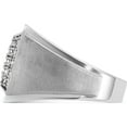 thumbnail image 3 of 14K White Gold Ibgoodman Men's Polished And Satin 1 1/5 Carat Aa Quality Diamond Cluster Ringsize 10 (Width 17.24) - Jbsp, 3 of 5