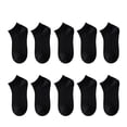 thumbnail image 2 of 10 Pcs Unisex No Show Ankle Socks, Low Cut Cotton Socks Grey Athletic Socks Casual Running Socks for Men Women, No Show Crew Socks Perfect for Daily Wear, Travel, Sports(Black One Size), 2 of 3