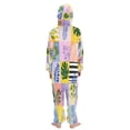 thumbnail image 3 of Vzayyk 4T-14Y Size Aviliable Cozy One-Piece Footless Sleeper Pajama A Grid Of Squares, 3 of 8