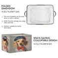 thumbnail image 2 of Yayeee 2 Pack Canvas Storage Basket with Handles for Shelves Fabric Bins Closet Organizer, Yellow Dog Artist, 2 of 8