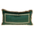 thumbnail image 1 of HomeRoots 402684 Boho Green with Gold Fringe Decorative Lumbar Throw Pillow, 1 of 1