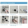 thumbnail image 4 of Wall Mounted Towel Bar, Swivel Towel Rack Stainless Steel 4 Arms Towel Hanger 180° Rotation Space Saving Towel Racks for Bathroom, 4 of 5