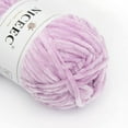thumbnail image 7 of NICEEC 3 Skeins Soft Chenille Yarn Blanket Yarn Velvet Yarn for Knitting Fancy Yarn for Crochet Weaving DIY Craft Total Length 3×85m (3×93yds, 3×50g)_Purple, 7 of 7