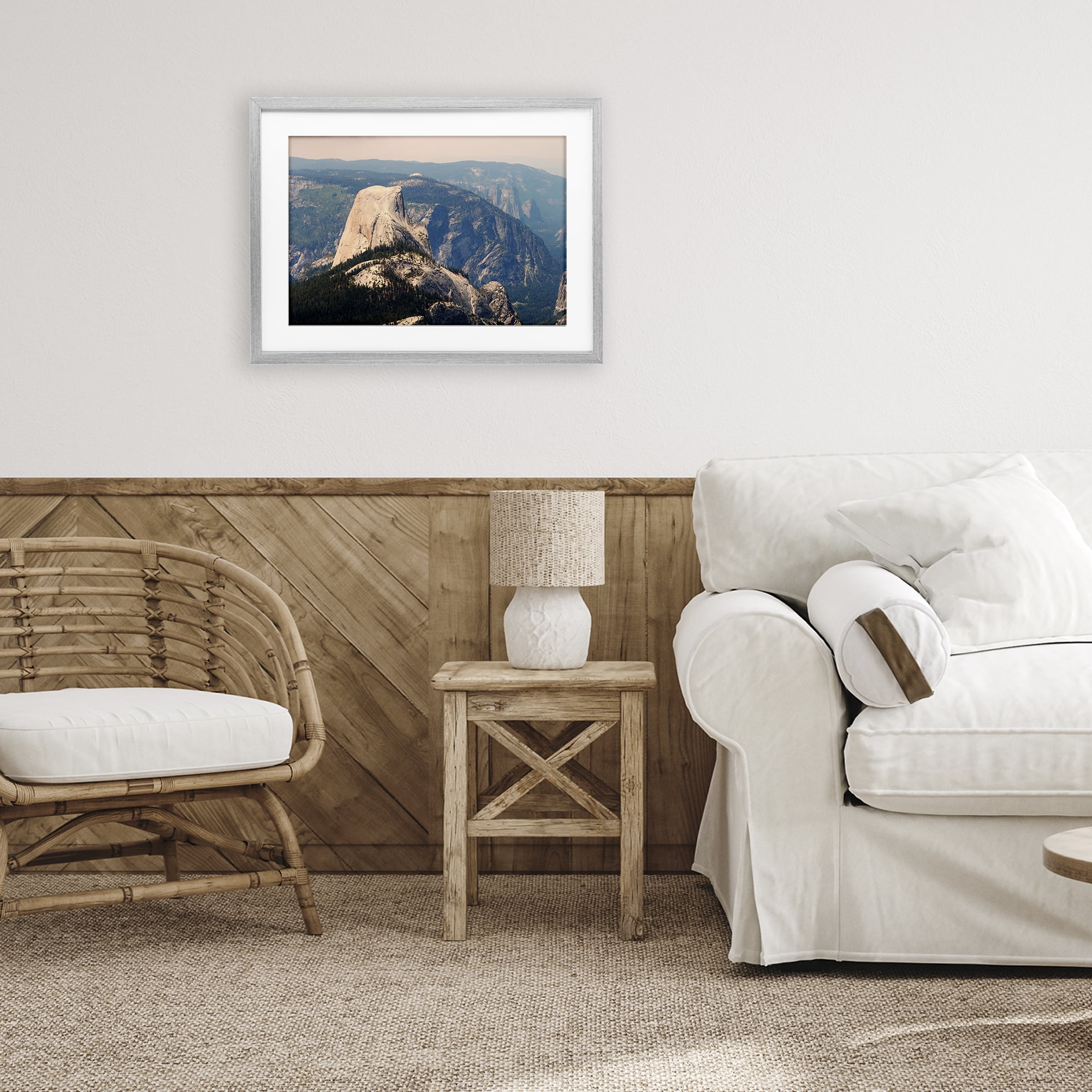 Stupell Industries Granite Monolith Above Forest Gray Framed Print Under Glass, design by Gemma Bardot