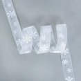 thumbnail image 3 of Cinta de envoltura de regalo de Navidad, cinta de copo de nieve blanca de cristal para embalaje de regalo de Navidad, cinta decorativa para árbol de Navidad, 20/5m, 3 of 3