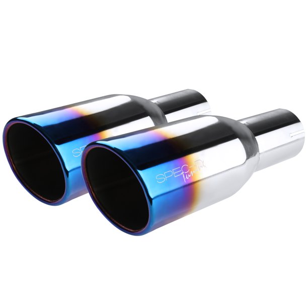 SpecD Tuning 2.5" Inlet 3.875" Slant Titanium Burnt Stainless Steel