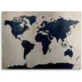 thumbnail image 2 of Trademark Fine Art "World Map - Navy" Brushed Aluminum Wall Art Art by Michael Tompsett 16" x 22", 2 of 4