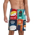 thumbnail image 2 of Kdxio Sushi Print Mens Sleep Shorts Bottoms Soft Comfy Pajama Wear Pants with Drawstring Pockets, 2 of 7
