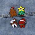 thumbnail image 2 of Set de broches para blusas de aleación navideña con dibujos animados, 2 of 2