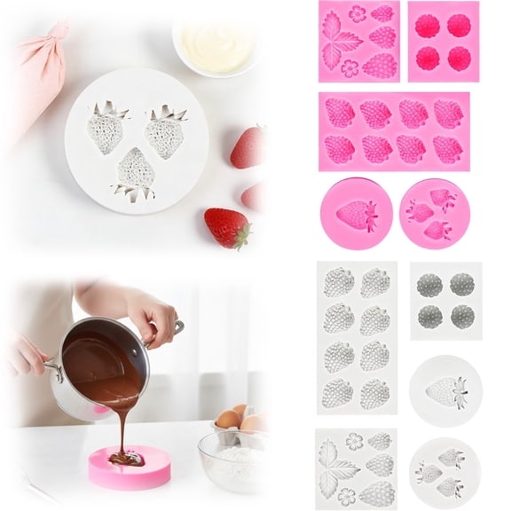 Tanuse Candymold Under $10 for Homemade Desserts, Cupcake Decorating, Chocolate Making, Kids Baking, Strawberry Mold