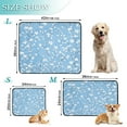 thumbnail image 3 of Qxltty Light Blue Background with White Floral Pattern Cat litter Pads Pet Set of 2 Diaper Mats Center Anti-leakage Layer Absorbent Soft and Comfortable, 3 of 7
