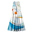 thumbnail image 7 of Zedker Floral Women's Maxi Dresses Sleeveless V Neck Long Dress Beach Sundresses Swing Dress Multicolor M, 7 of 7