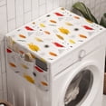 thumbnail image 1 of Autumn Washing Machine Organizer, Modern Art Themed Simplistic Colorful Seasonal Trees on Plain Background, Anti-slip Fabric Top Cover for Washer and Dryer, Earth Yellow Vermilion, by Ambesonne, 1 of 1