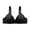 Black, variant on Lace Bralettes Women No Underwire Bra Feature V-Neck Longline Bra Style W-1313 Khaki 42