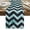 Blue, variant on Abstract Pink Table Runner Geometric Zigzag Waves Bohemian Stripes Tablerunners 13 x 72 Inch, Table Decorations Tabletop Scarf for Summer Gathering Holiday Farmhouse Kitchen Dining Decor