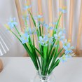 thumbnail image 1 of Xiao Hua 3 piezas de flores artificiales de tacto real para decoración del hogar, oficina, boda, arreglo floral (azul, 15,7 pulgadas de largo), 1 of 5
