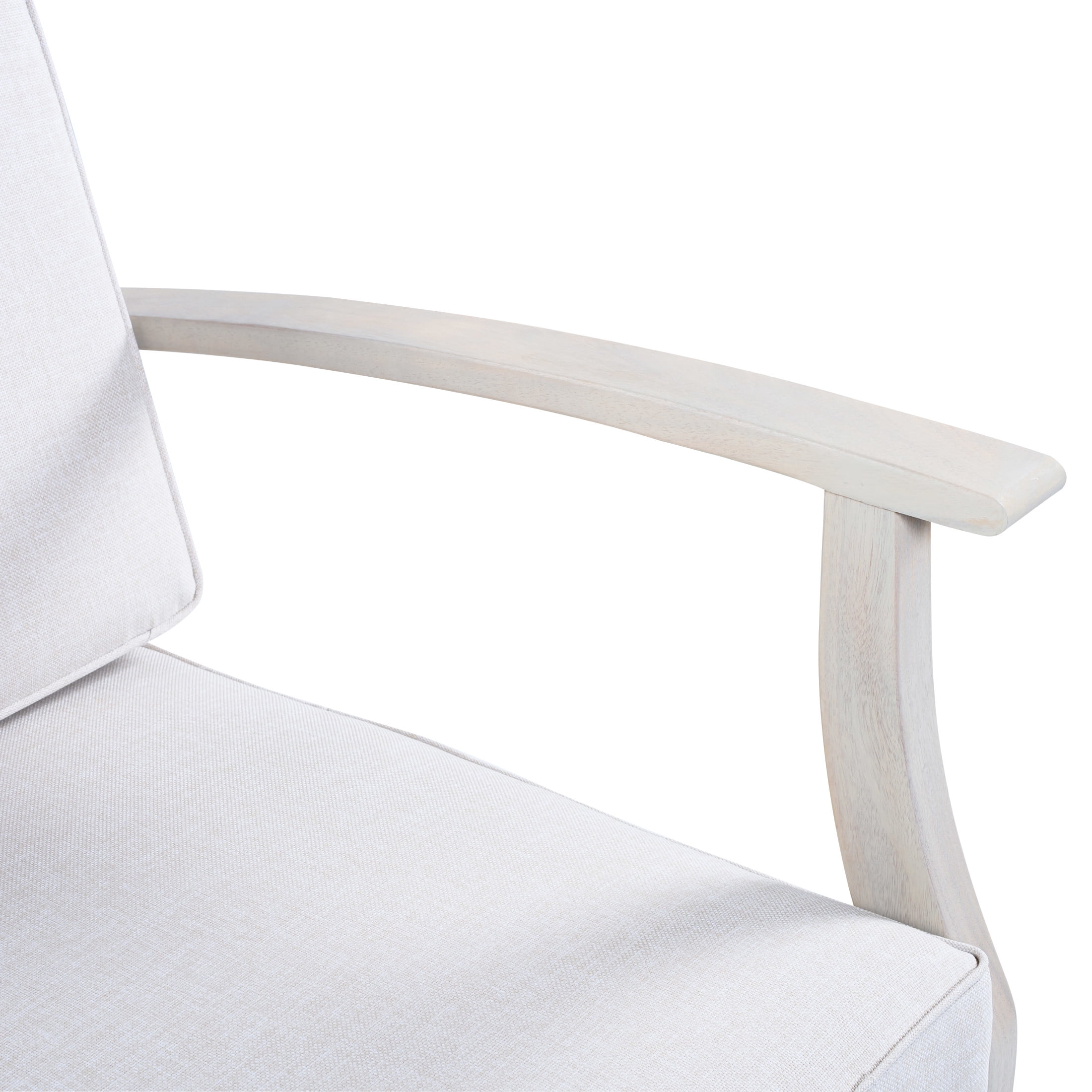 Christopher Knight Home Acacia Wood Outdoor Chat Set, Club Chairs with Cushions and Side Table, Light White