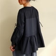 thumbnail image 4 of hotojiny Long Sleeve Tops for Women Casual Cute Ruffle Loose Shirts Lounge Crewneck Lightweight Blouse, 4 of 7