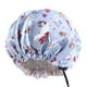 thumbnail image 5 of Qarigey Gorro de dormir de noche para niños con hebilla ajustable, gorros de satén para ducha, gorro de dormir bonito, gorro para la cabeza para baño, Cielo azul 2piezas Qarigey CBP321917, 5 of 5