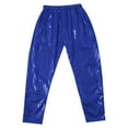 thumbnail image 3 of iixpin Kids Girls Shiny Harem Pants Hip Hop Trousers Street Dance Stage Performance Costume Athletic Leggings Royal Blue 2-3, 3 of 7