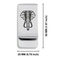 thumbnail image 2 of Stainless Steel Geometric Polygon Elephant Animal Classic Slim Money Clip Credit Card Holder, 2 of 2