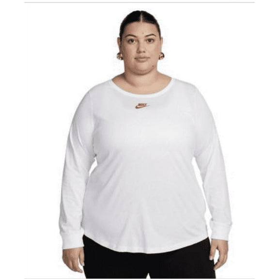 Nike Plus Size Sportswear Essentials Long-Sleeve Top