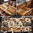 thumbnail image 3 of Burnt Orange Ombre Stripe Placemats for Dinning Table Set of 4, Farmhouse Striped Gradient Burlap Kitchen Place Mats Waterproof Cloth Table Mats, Indoor Outdoor Placemats Easy Clean Dinner Decor, 3 of 8