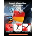 thumbnail image 4 of VEVOR Fuel Container, 2.5 Gallon, Gas Tank with Spout & Clear Scale, 15 L/min Max Flow Rate, Secure & Leak-proof, Portable Flat Fluid Container for Most Cars Motorcycle ATV UTV, Red, 1 Pack, 4 of 9