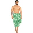 thumbnail image 2 of HAPPY BAY Men's Standard Swimsuits Sarong Pareo Beach Wrap One Size Fern, Hawaiian Collage Summer Vacation Aloha, 2 of 5