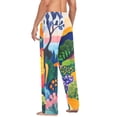 thumbnail image 3 of FORMRS Mens Pajama Pants with Pockets Sleepwear Lounge Bottoms Sizes S-2XL, Art Path, 3 of 7