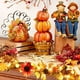 thumbnail image 5 of Corona otoñal para puerta de entrada con luces LED - 180 cm (70,87") Decoración de pared de ratán multicolor, calabaza, girasol y estilo rústico para Halloween, ideal para interiores y exteriores., 5 of 7