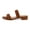 Tan, variant on Women's Nan Two Band Braided Low Block Heel Slide Sandal +Memory Foam