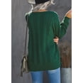 thumbnail image 6 of Asyoly Women Winter Side Weave Cable Knit Sweater V Neck Drop Shoulder Jumpers Tops, 6 of 9