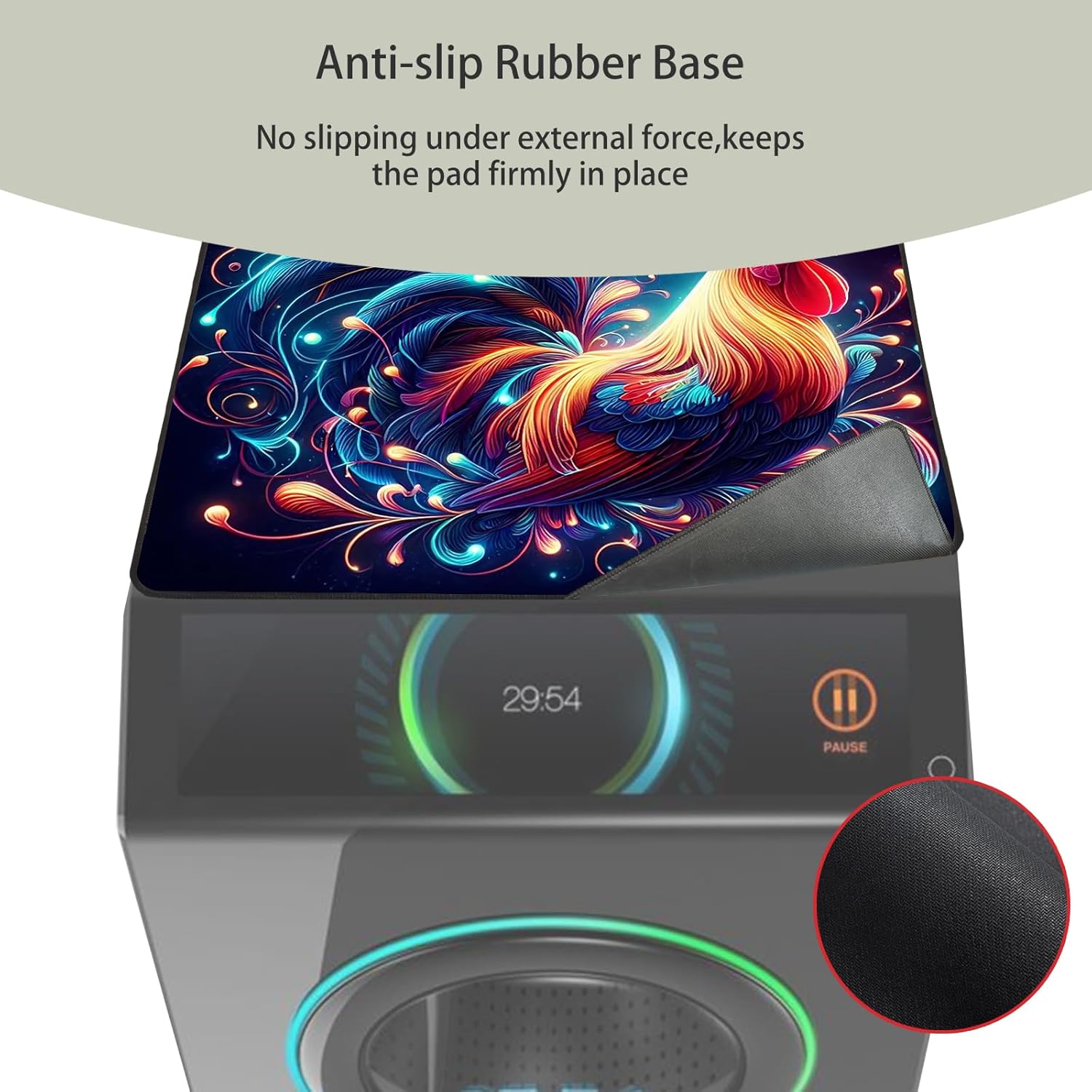 2 Pcs Washer And Dryer Covers for The Top 19.7 x 23.6 Inches Dryer Top Protector Mat Non Slip Washing Machine Cover Fits Most Washers Dryers