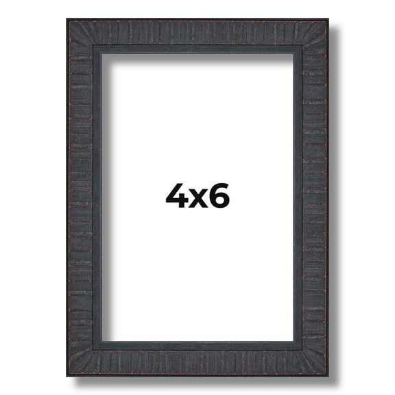 4x6 In Rustic Brown Real Wood Picture Frame Width 0.75 inches | Interior Frame Depth 0.5 inches |